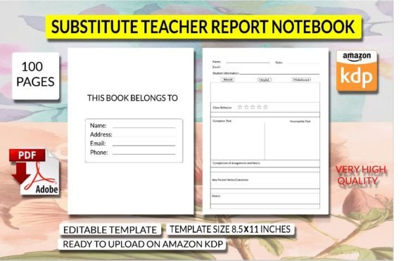 Substitute Teacher Report - KDP Interior Illustration Intérieurs KDP Par Creative Edge