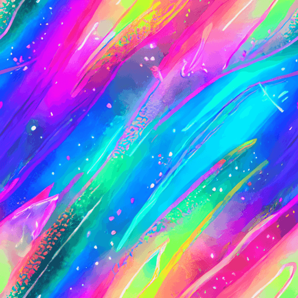 Hermoso fondo de sirena con pintura de arcoíris de neón Contenido de la comunidad Por BDB_Graphics