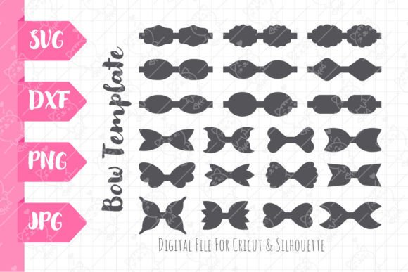 Bow Template SVG | Hair Bow Svg Bundle | Graphic Crafts By FoxGrafy