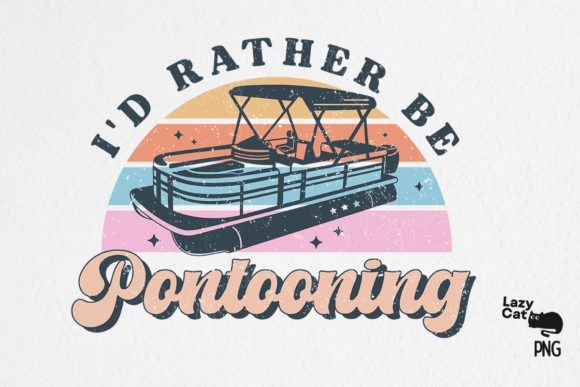 Lake Pontoon PNG Sublimation Graphic Crafts By Lazy Cat