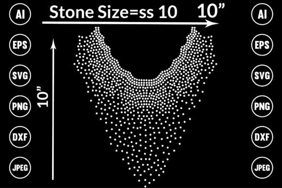 Necklace Rhinestone Templates Design, Graphic T-shirt Designs By TRANSFORM20