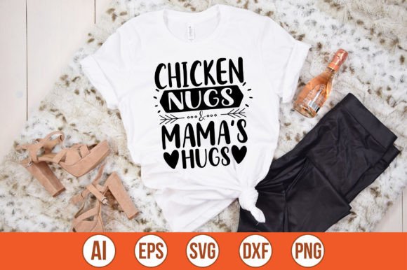 Chicken Nugs & Mama's Hugs Svg Grafik Plotterdateien Von Bokkor777