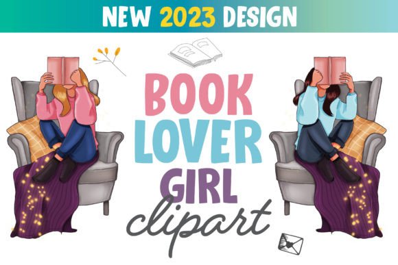Book Lover Girl Reading Bookworm Grafik Druckbare Illustrationen Von Everything for Print on Demand