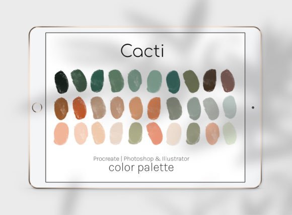 Cacti Color Palette Graphic Add-ons By emmaloustudioco
