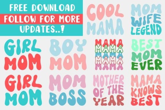 Mom Mama Mother's Day Svg Free Bundle Graphic Graphic Templates By CraftStudio