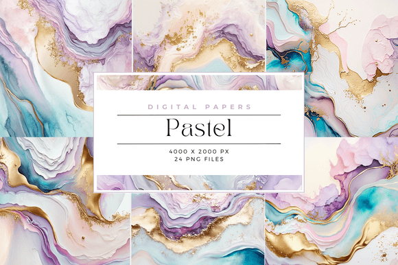 Pastel Abstract Backgrounds, Alcohol Ink Graphic AI Generated By Cecily Arts