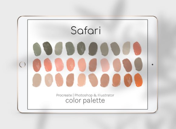 Safari Color Palette Graphic Add-ons By emmaloustudioco