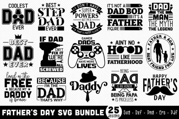 Father's Day SVG Bundle Vol.4 Grafik Plotterdateien Von CraftlabSVG