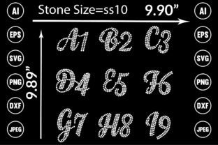 Alphabet Rhinestone Templates Design Graphic T-shirt Designs By TRANSFORM20 1