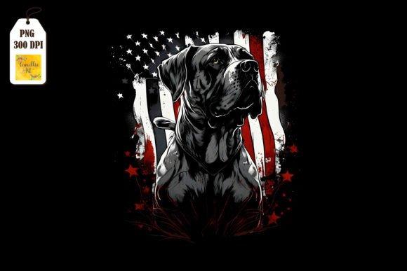 USA Patriotic Dog America 4th of July 15 Gráfico Manualidades Por Camellia Art