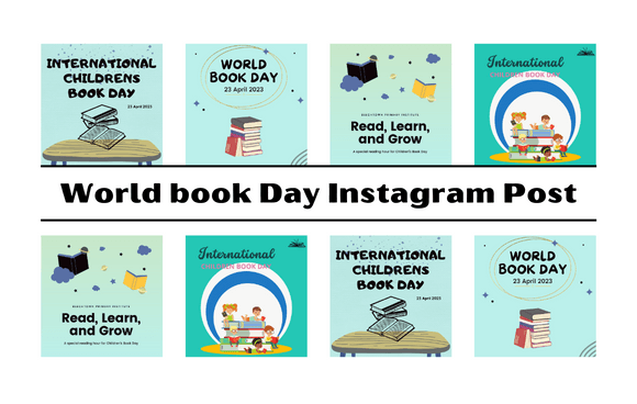 World Book Day Instagram Templates Graphic Graphic Templates By Realtor Templates