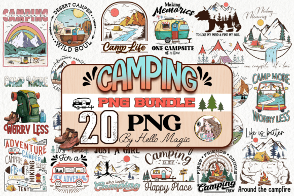 Camping Sublimation Bundle Afbeelding Crafts Door Hello Magic