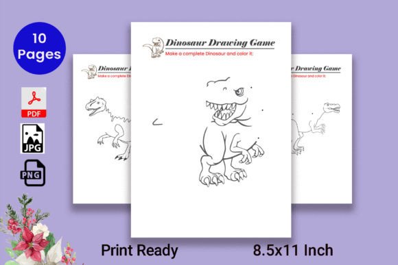 Dinosaur Drawing Game for Kids Vol-2 Grafika 4th grade Przez Hitubrand