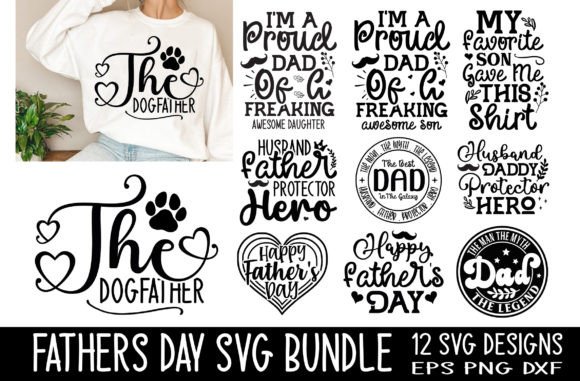 Fathers Day Svg Bundle Graphic Crafts By CraftieDesigns