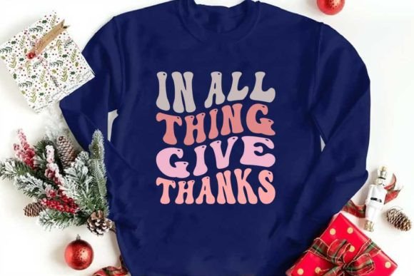 In All Thing Give Thanks Graphic T-shirt Designs By CraftStudio