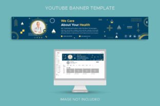 Medical Hospital YouTube Channel Banner Graphic Print Templates By Ju Design