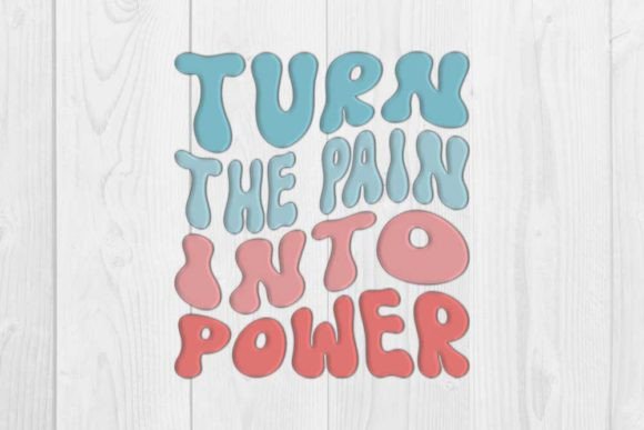 Motivational Quote Design, Turn the Pain into Power Grafik T-shirt Designs Von CraftStudio