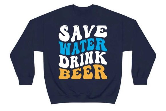 Save Water Drink Beer Gráfico Diseños de Camisetas Por CraftStudio