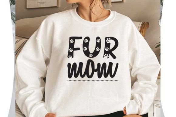 Cat Quote Design, Fur Mom Graphic T-shirt Designs By CraftStudio
