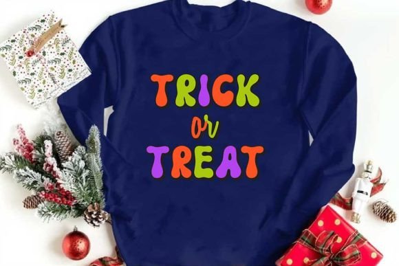 Halloween Quote Design, Trick or Treat Graphic T-shirt Designs By CraftStudio