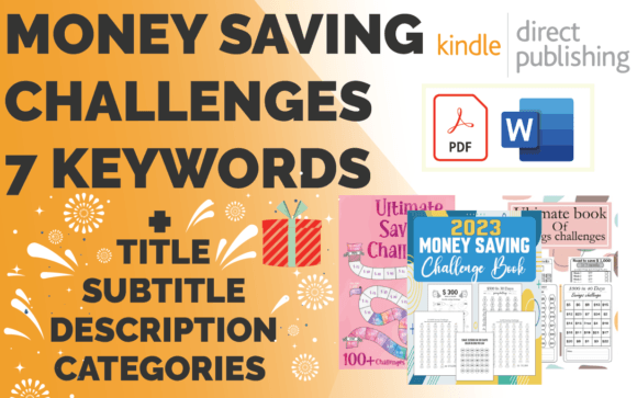 MONEY SAVING CHALLENGES NICHE LISITNG Graphic KDP Keywords By Meding