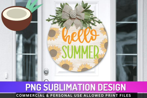 Hello Summer Png Sublimation Design Grafik Plotterdateien Von Regulrcrative