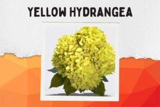 A Yellow Hydrangea Canvas Graphic AI Graphics By WonderWallArt 3