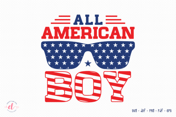 All American Boy SVG - 4th of July SVG Gráfico Manualidades Por CraftlabSVG