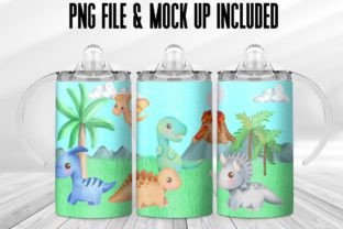 Baby Dinosaur Sippy Cup Sublimation PNG Graphic Crafts By Jennifer Travis 1