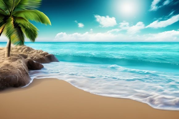 Beach Background Illustration Fonds d'Écran Par Fstock