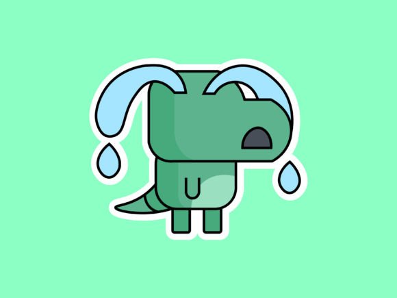 Dinosaur Crying Icon Graphic Illustrations By yoyowlabs