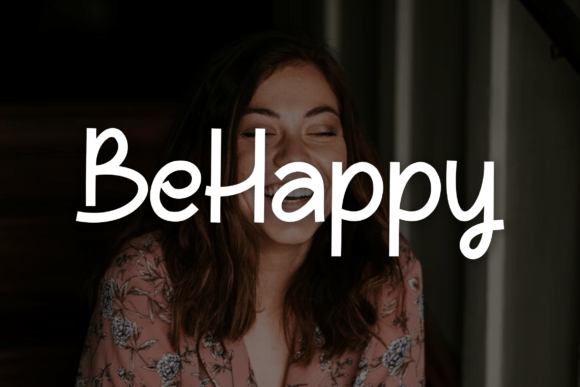 BeHappy Font Script & Handwritten Font By ponuppo
