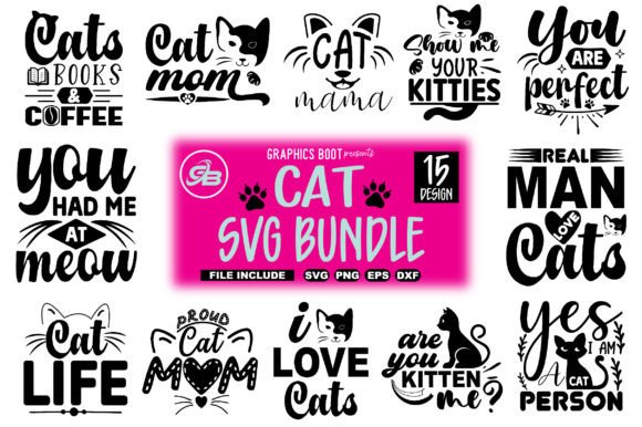Cat SVG Bundle Graphic Crafts By Graphics Boot
