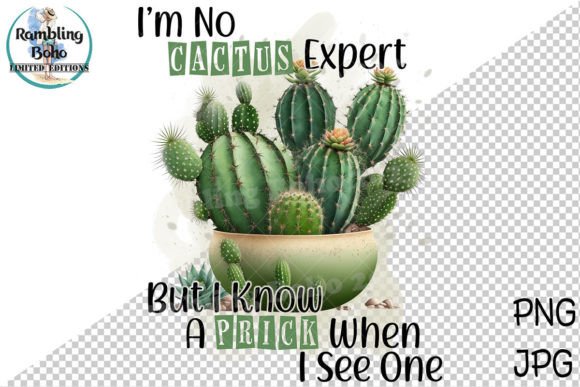 Sassy Cactus Pun Funny Plant Sublimation Gráfico Plantillas de Impresión Por RamblingBoho