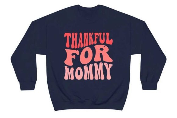 Thanksgiving Quote Design, Thankful for Mommy Graphic T-shirt Designs By CraftStudio