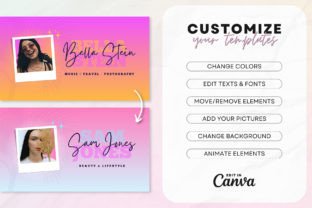YouTube Branding Kit Editable in Canva Graphic Social Media Templates By OniriqveDesigns 8