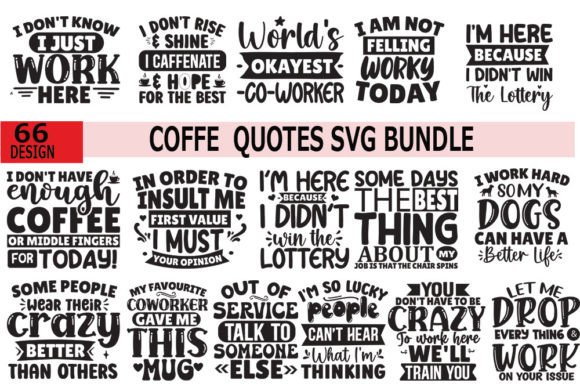 Coffe Quotes Designs Bundle Graphic T-shirt Designs By Shila Studio