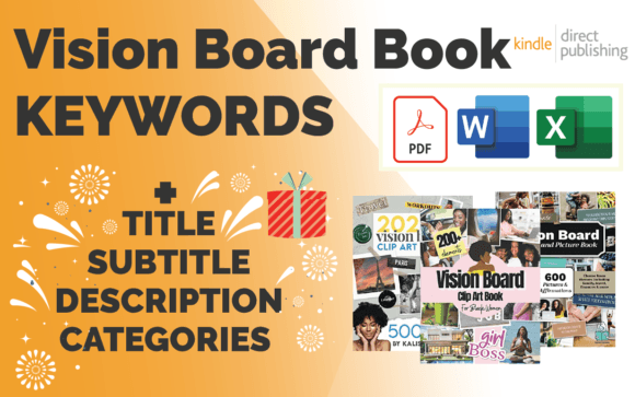 Vision Board Clip Art Book Keywords Graphic KDP Keywords By Meding
