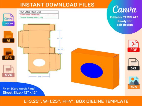 Soap Box, Dieline Template Graphic Print Templates By DesignConcept