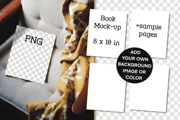 Book Mockup 8x10 Lounge Frame Display a+ Gráfico Mockups de Productos Diseñados a Medida Por Sany O.