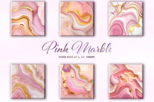 Pink Marble Digital Paper Pack Graphic Backgrounds By DifferPP 2