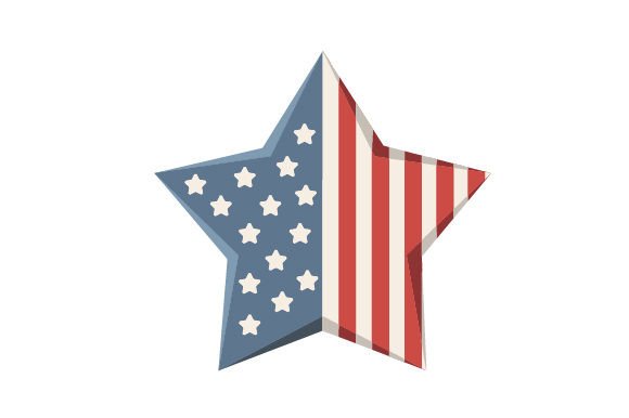 Patriotic Star U.S.A. Fichier de Découpe pour les Loisirs créatifs Par Creative Fabrica Crafts