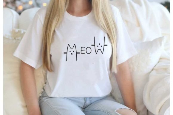 Cat Quote Design, Meow Graphic T-shirt Designs By CraftStudio
