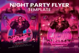 Night Party Flyer Template Gráfico Plantillas de Impresión Por artistx70bd