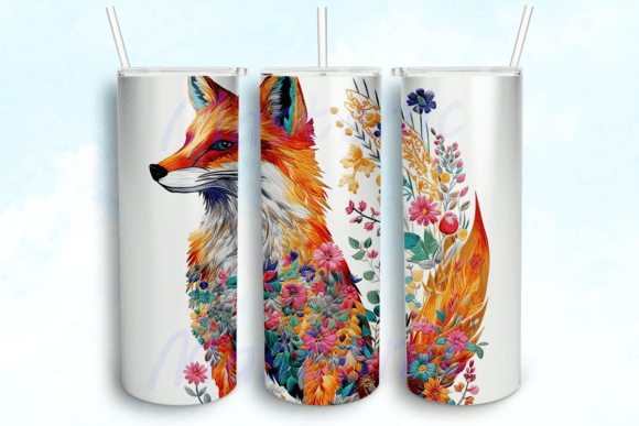 Embroidered Fox Sublimation Design Graphic Crafts By Mastenic