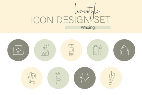 Linestyle Icon Design Set Waxing Illustration Icônes Par pepulousdsg
