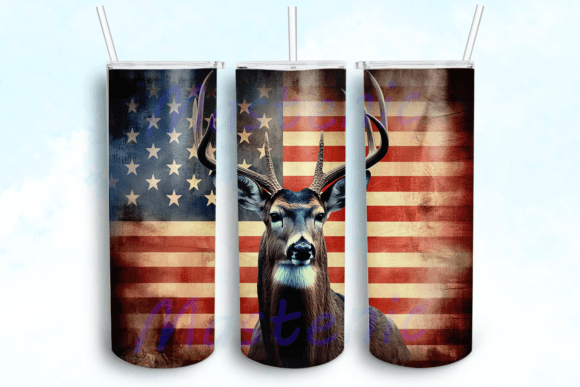 Patriotic Rustic Deer Sublimation Design Graphic Crafts By Mastenic