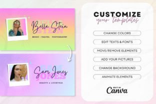 YouTube Branding Kit Editable in Canva Graphic Social Media Templates By OniriqveDesigns 3