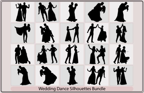 Couple Wedding Dancing Silhouette Gráfico Manualidades Por Unique Design Team