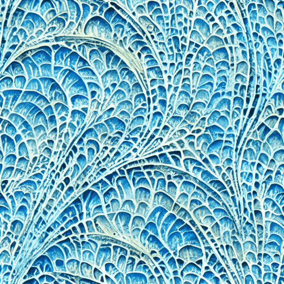 Hyperrealistisches Aquarell mit filigraner blauer Textur Community-Inhalt Von 62aewerner